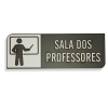 Placa de Sinalização Indicativa em MDF Efeito 3D - Sala dos Professores